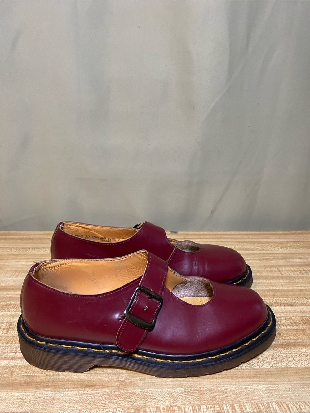 Mary Jane Dr. Martens  Red Vintage 90s /Y2K Docs Made in England Women’s 7